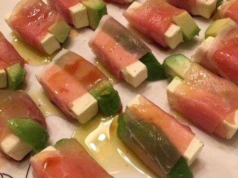 アボカドチーズの生ハム巻き レシピ 作り方 By りみ120617 楽天レシピ